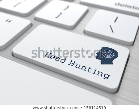 White Keyboard With Headhunting Button [[stock_photo]] © Tashatuvango