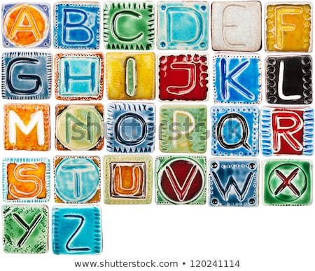 Handmade Ceramic Alphabet Stockfoto © Taigi