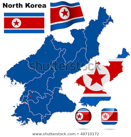 Foto stock: Flag Of Democratic Peoples Republic Of Korea