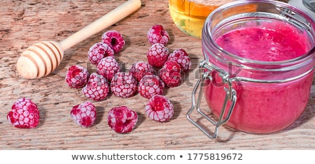 Stockfoto: Delicious Image Of Raspberry Juice And Honey