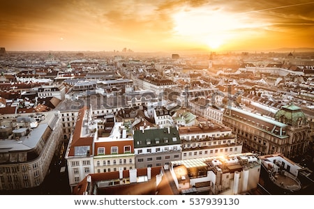 Stock fotó: Aerial View Of Vienna City Skyline