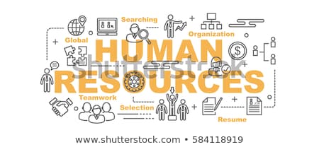 Stok fotoğraf: Human Resources Management Flat Concept