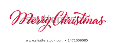 Stock fotó: Merry Christmas Lettering Wishes Clipart For Holiday Season Cards Posters Banners Flyers And Pho