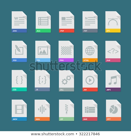 Stock photo: Pdf And Doc Txt Documents Isolated Icons Vector