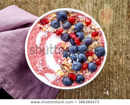 [[stock_photo]]: Banana Smoothie With Oat Banana And Pomegranate