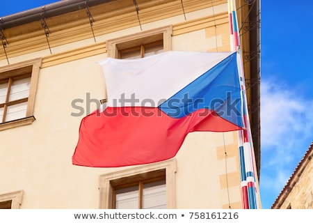 Zdjęcia stock: House With Flag Of Czech Republic