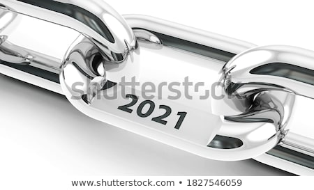 Foto stock: 3d Word Connect Steel Chain Links