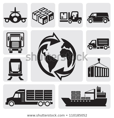 Foto stock: Railway Cargo Container Icon