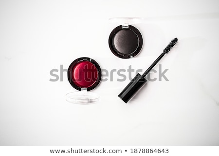 Сток-фото: Eyeshadows Black Liner And Mascara On Marble Background Eye Sh