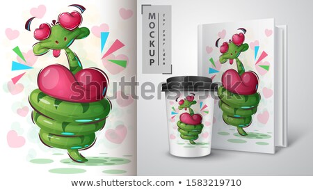 Foto stock: Love Snake Poster And Merchandising