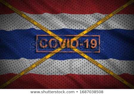 Stockfoto: Prohibition Sign With Crossed Out Coronavirus Bacteria On The Background Of Israeli Flag