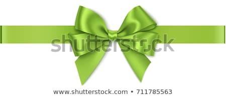 Foto stock: Decorative White And Green Bow