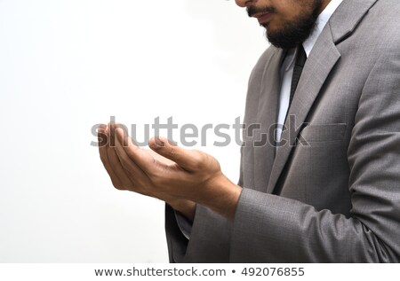 Сток-фото: Portrait Of Businessman Praying For Success