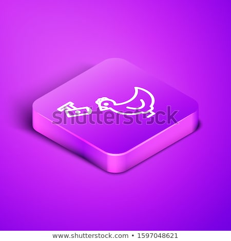 Foto stock: Cctv Sign Purple Vector Icon Design