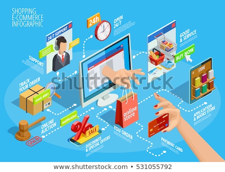 Foto stock: Internet Shopping Process Delivery