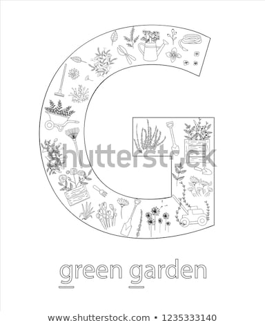 Foto stock: Flashcard Letter G Is For Garden
