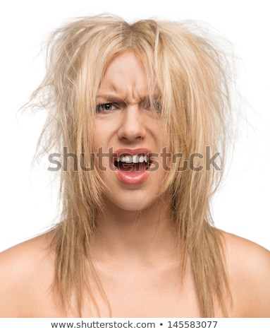 Foto stock: Portrait Of An Upset Blonde Woman