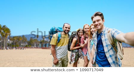 [[stock_photo]]: Happy Friends Over Venice Beach Background