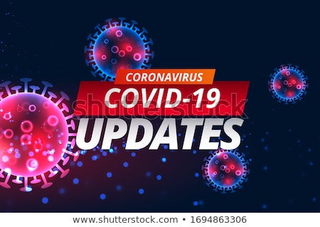 Stok fotoğraf: Covid 19 Coronavirus Updates Banner With Virus Cell