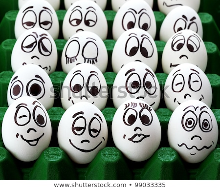 Zdjęcia stock: Funny Eggs With Facial Expression