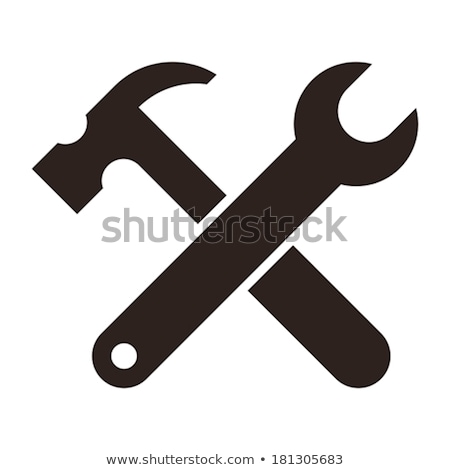 Foto stock: White Tool Icon