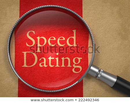 Stock fotó: Dating - Magnifying Glass On Old Paper