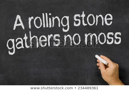 Stock fotó: A Rolling Stone Gathers No Moss