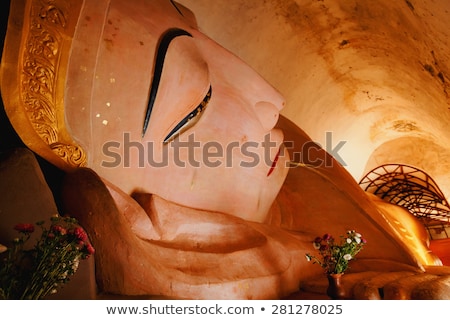 Stock photo: Reclining Buddha At Manuha Pagoda Bagan Myanmar