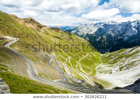 Foto d'archivio: Road At Passo Dello Stelvio Alto Adige Italy