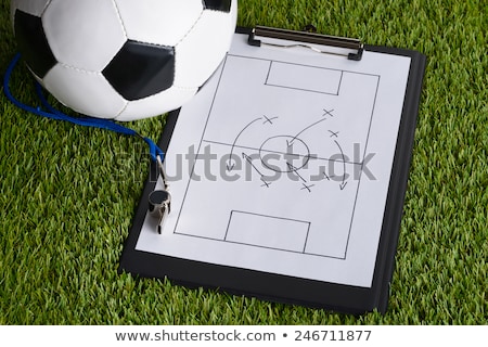 Stock photo: Whistle And Paper For Sports Tactics