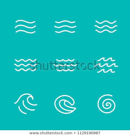 Foto stock: Water Wave Icon Logo Template