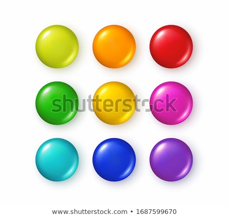 Сток-фото: Button With Vitamins Set