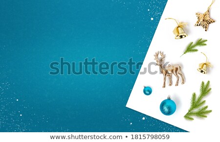 Foto stock: Awesome Blue Christmas Balls Design For Xmas Festival Season