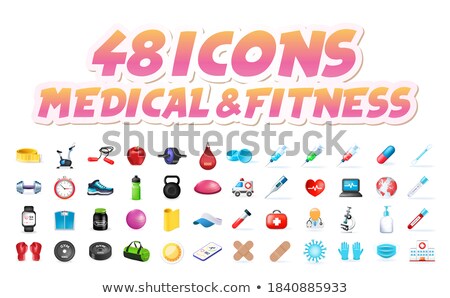 Stok fotoğraf: Medical And Dumbbell Syringe On White Background Isolated 3d Il