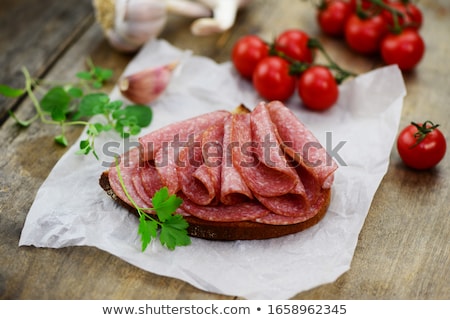 Stock photo: Bread And Salami