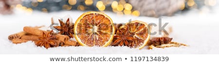 Stockfoto: Christmas Decoration Orange Fruit Herbs Baking Bakery