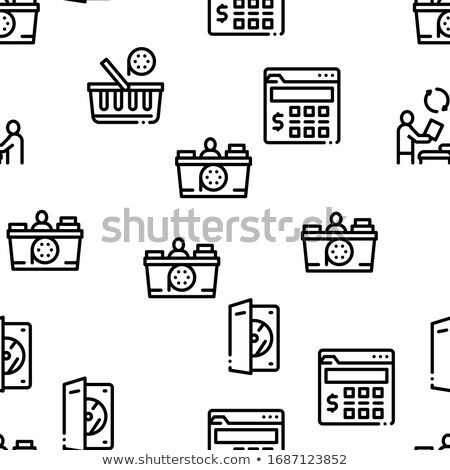 Zdjęcia stock: Renting Movies Service Seamless Pattern Vector