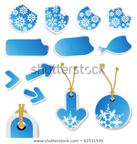 Stockfoto: Vector Winter Labels Stickers Pointers Tags