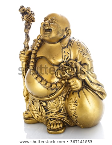 ストックフォト: Statuette Of Hotei Buddha On The White Background