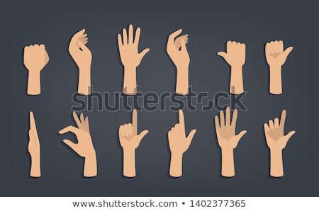 Foto d'archivio: Hand Gesture - Vector Illustrations