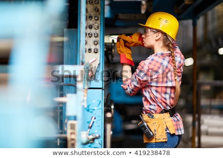 Foto stock: Woman Electrician