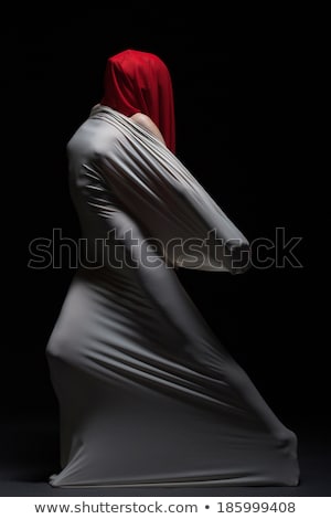 Foto stock: Scary Horror Image Of A Woman Trapped In Fabric