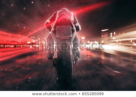 Stock fotó: Speeding Motorcycle Blur