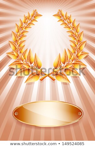 Stock photo: Bronze Award Laurel Wreath And Label For Jubilee Text