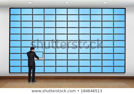 [[stock_photo]]: Man Puts Plasma Panel