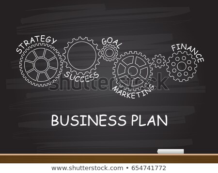 Foto stock: Start Up - Chalkboard With Hand Drawn Text