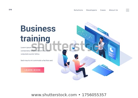 ストックフォト: Business Coaching App Interface Template