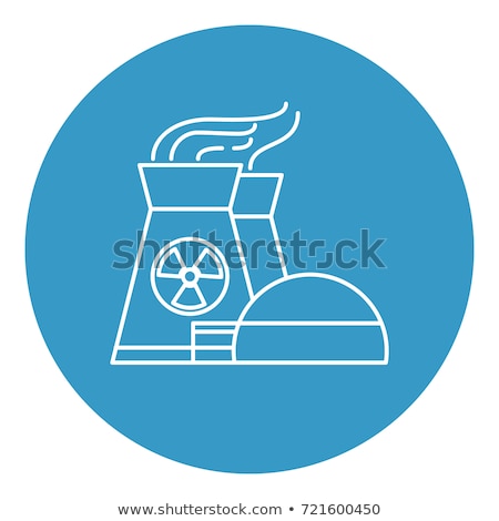 Foto stock: Generating Atomic Plant Vector Thin Line Icon