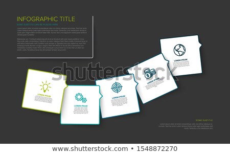 Stok fotoğraf: Multipurpose Infographic Template With Five Elements - Dark Background Version