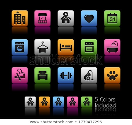 Hotel And Rentals Icons 2 Of 2 Colorbox Series Foto stock © Palsur